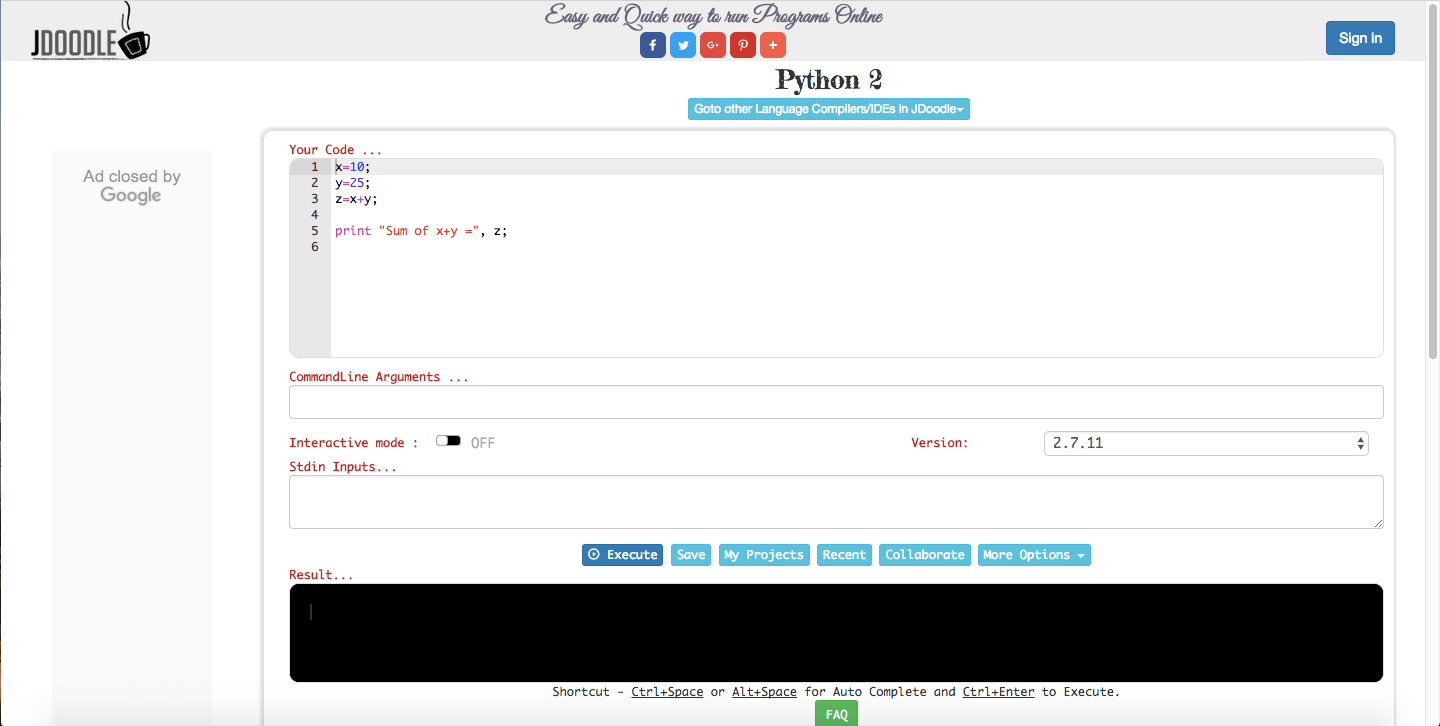 python 3 online compiler